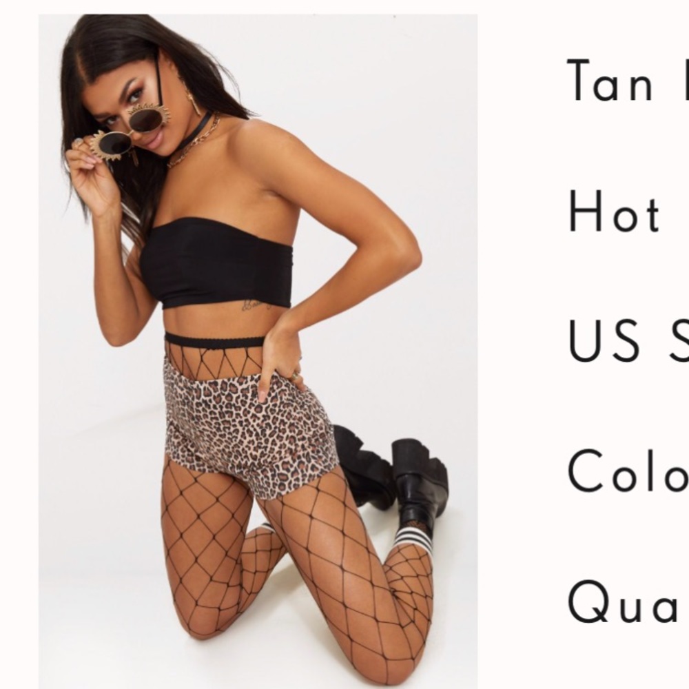 NWOT Tan Leopard Print Hot Pant Short